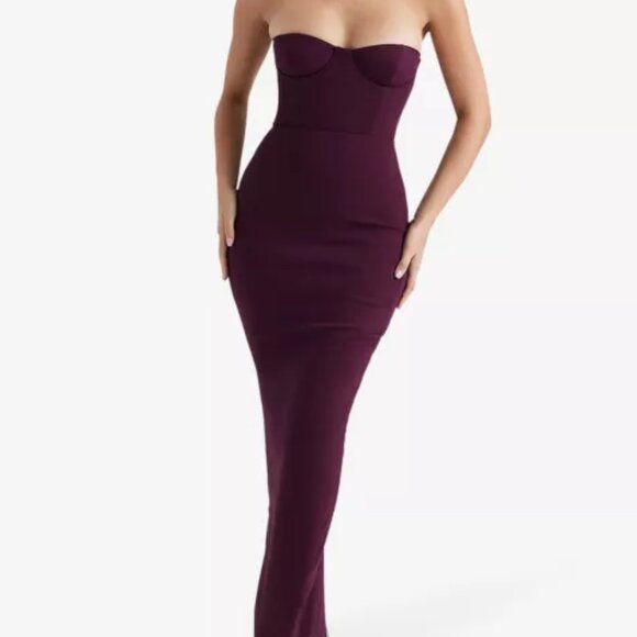 NEW House of CB shoulderless maxi dress Size S #1632 - Picture 2 of 9